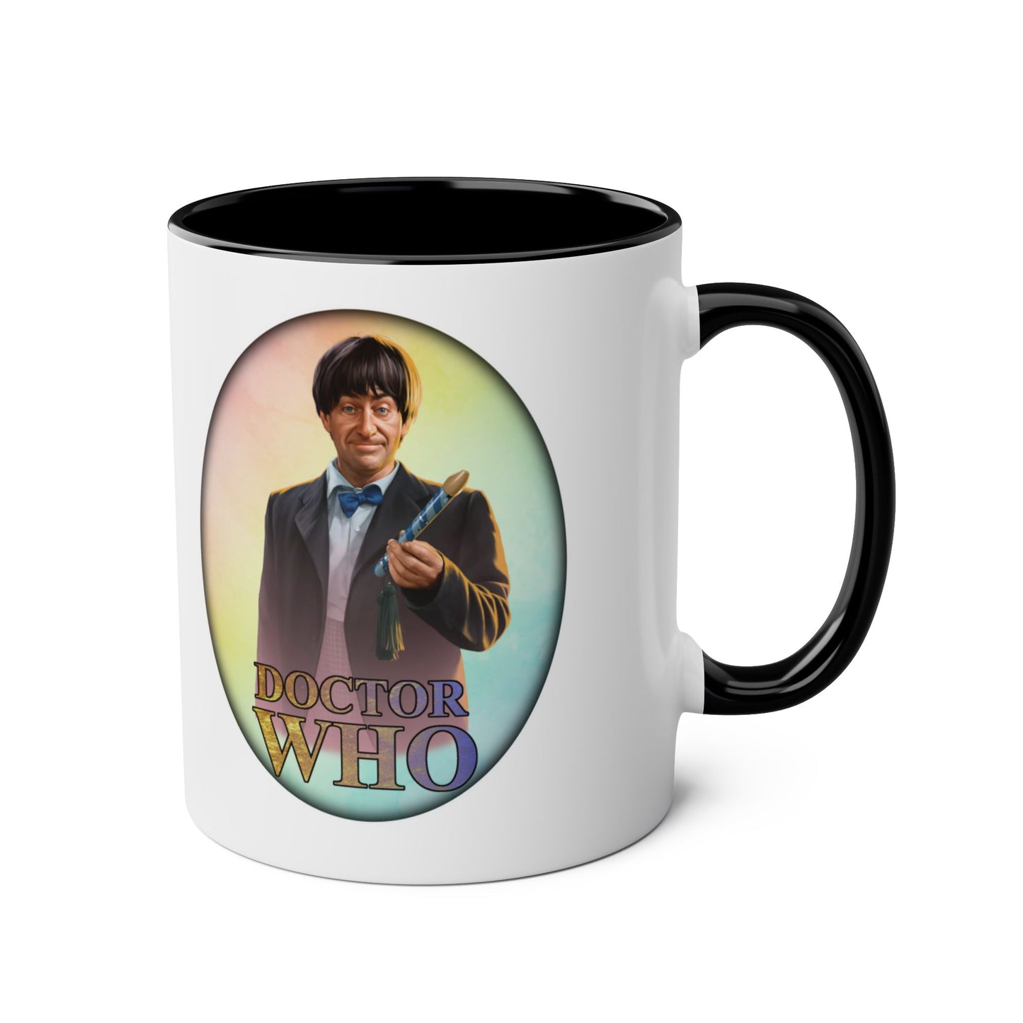 2nd Doctor (Patrick Troughton) and Doctor Who logo mug.