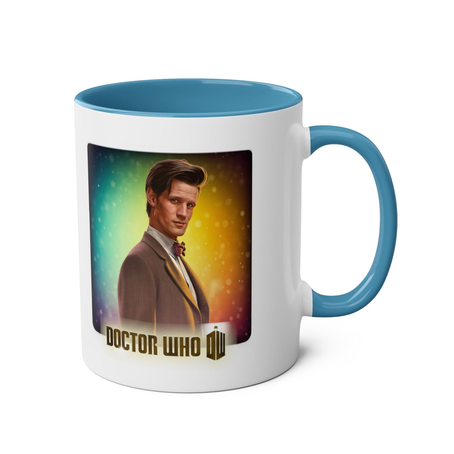 11th Doctor (Matt Smith) and Doctor Who logo mug.