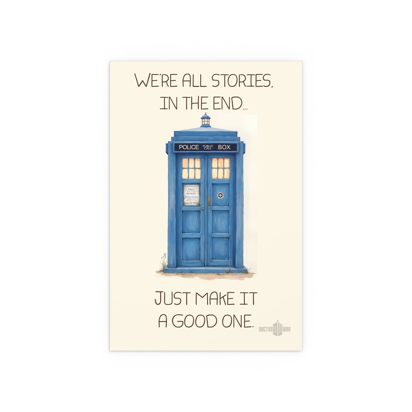 "We're all stories in the end..." TARDIS in Aesthetic Pastel