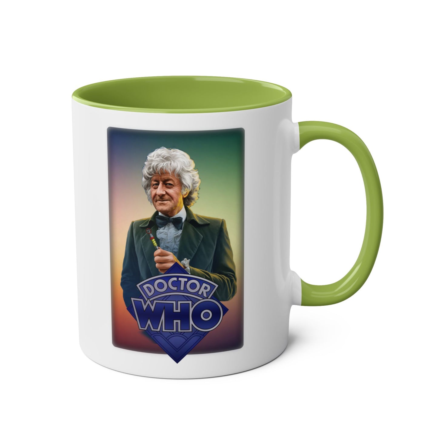 3rd Doctor (John Pertwee) and Doctor Who logo mug.