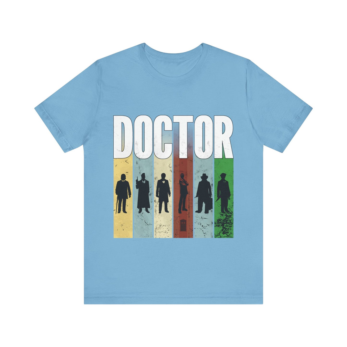 DOCTOR silhouette striped Generally Awesome T-shirt