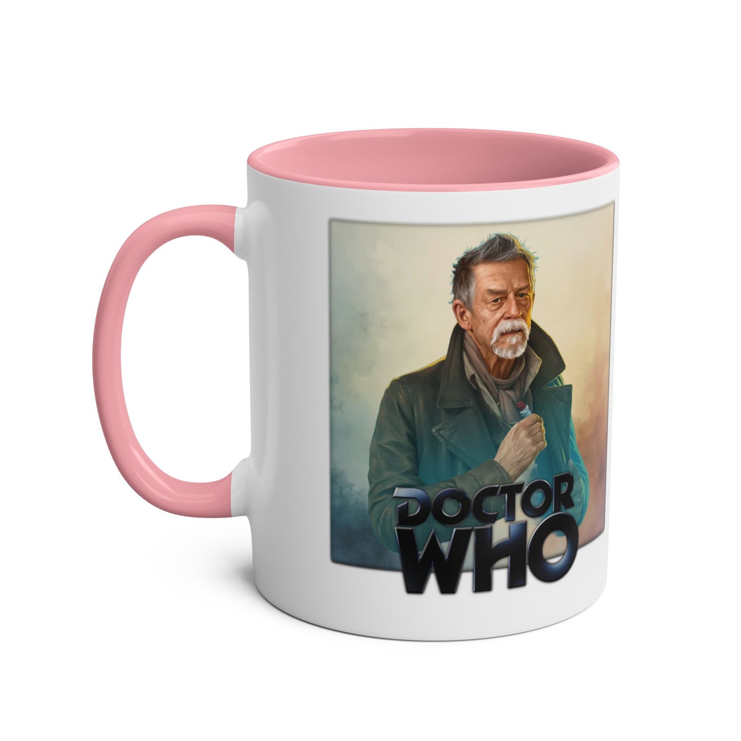 The War Doctor (John Hurt) and Doctor Who logo mug.