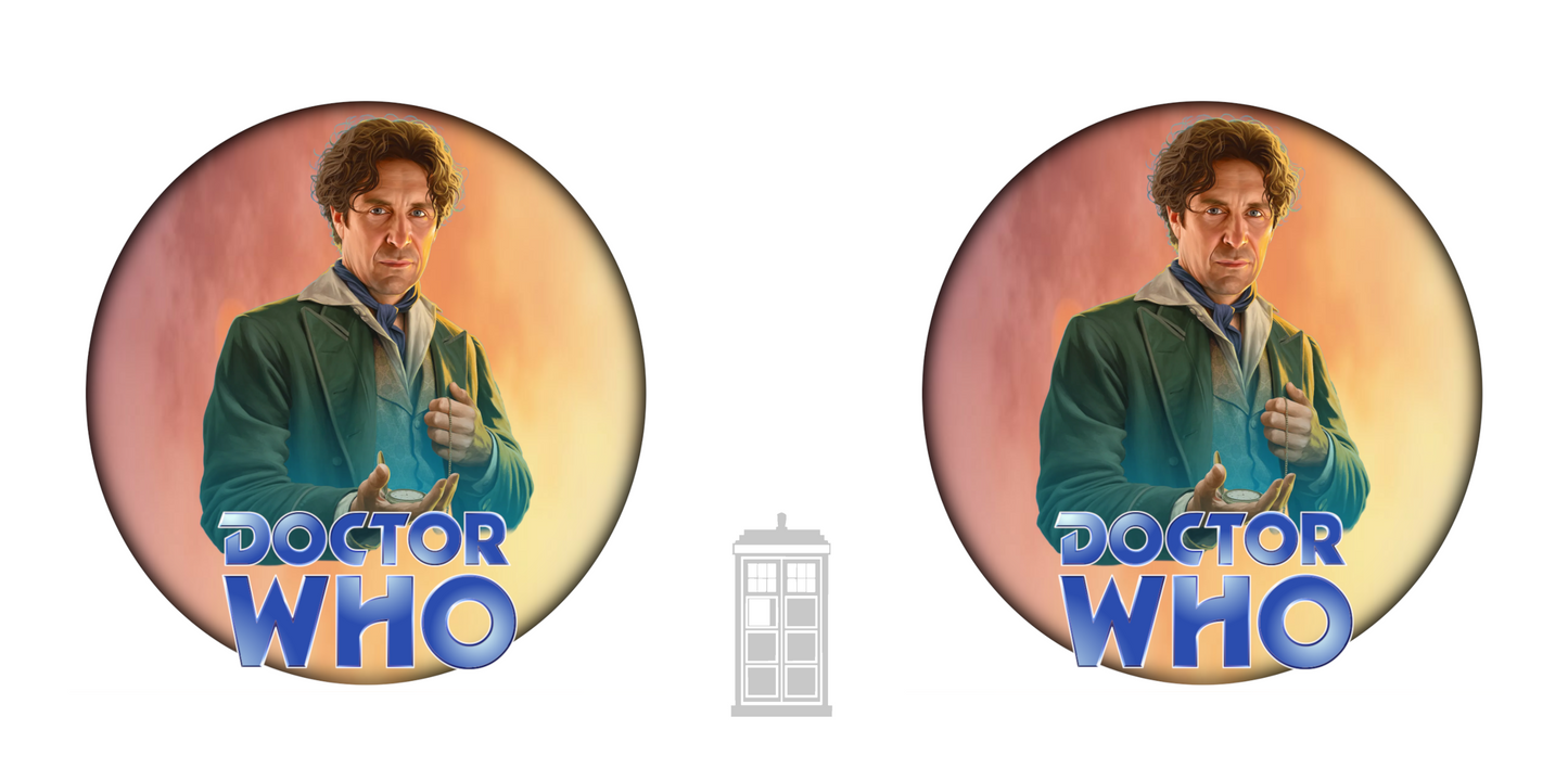 8th Doctor (Paul McGann) and Doctor Who logo mug