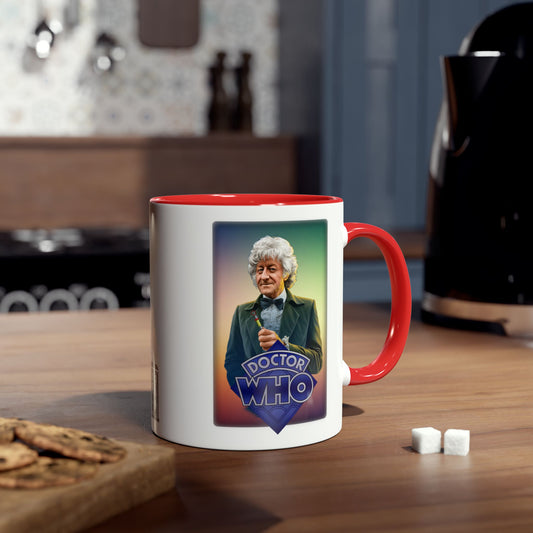 3rd Doctor (John Pertwee) and Doctor Who logo mug.