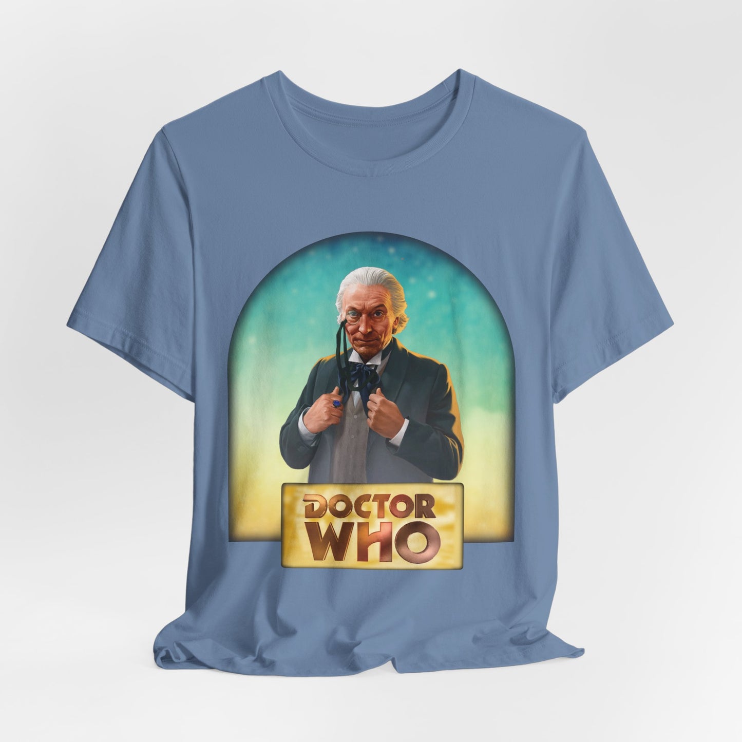 1st Doctor (William Hartnell) and Doctor Who logo.