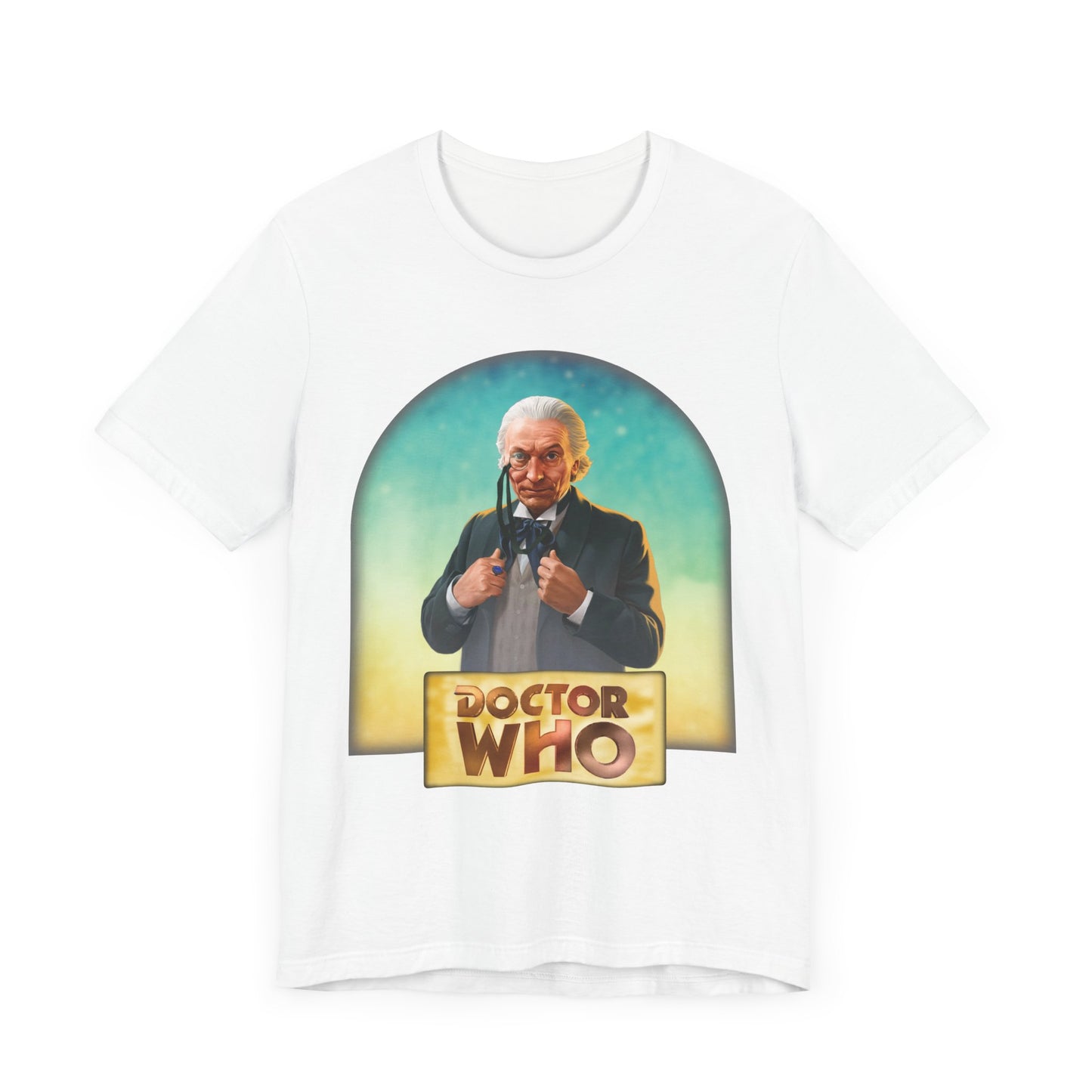 1st Doctor (William Hartnell) and Doctor Who logo.