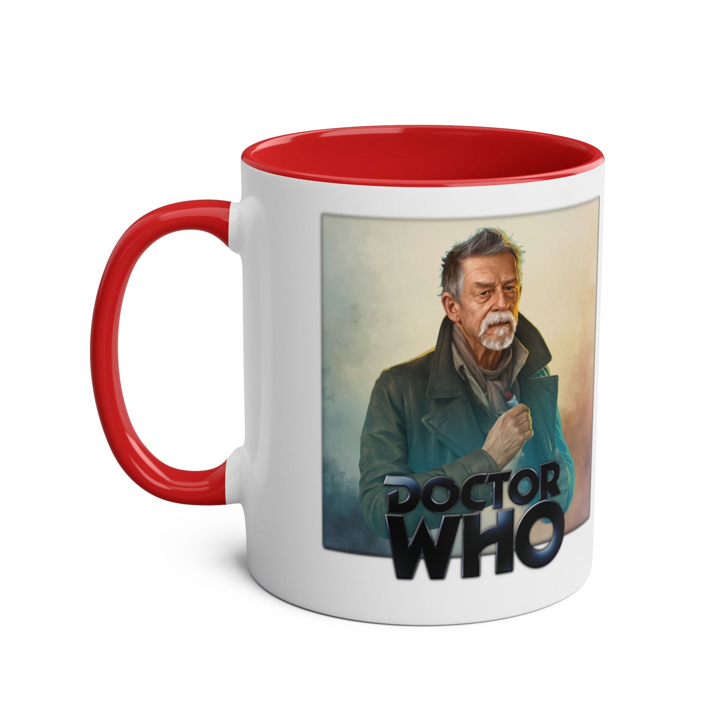 The War Doctor (John Hurt) and Doctor Who logo mug.