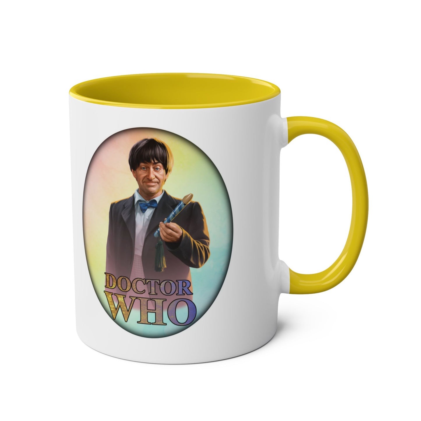 2nd Doctor (Patrick Troughton) and Doctor Who logo mug.