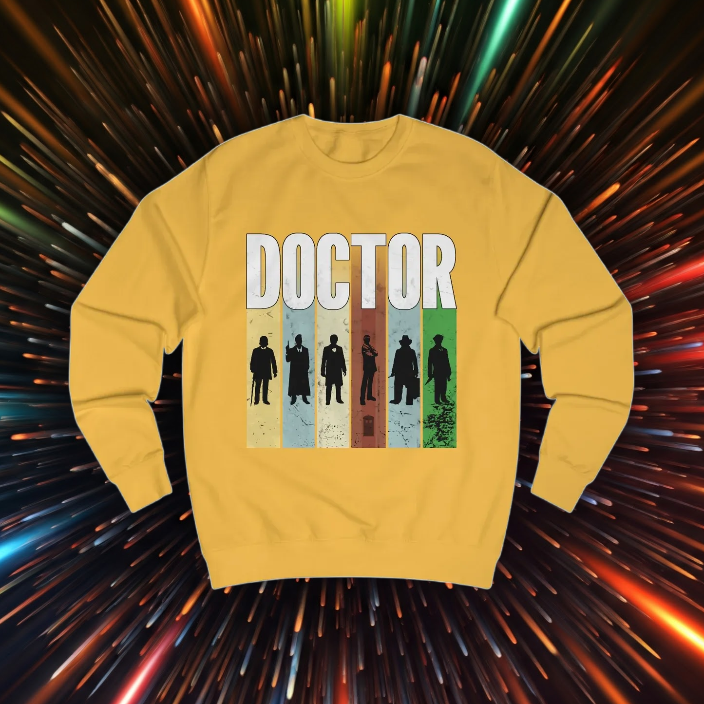 DOCTOR silhouette striped Generally Awesome Sweatshirt